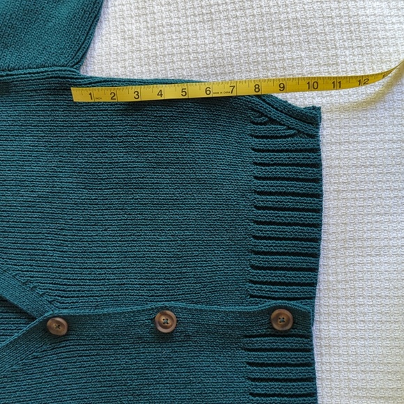 Abercrombie & Fitch Women's Deep Teal Chenille Cardigan - Small - Picture 11 of 11